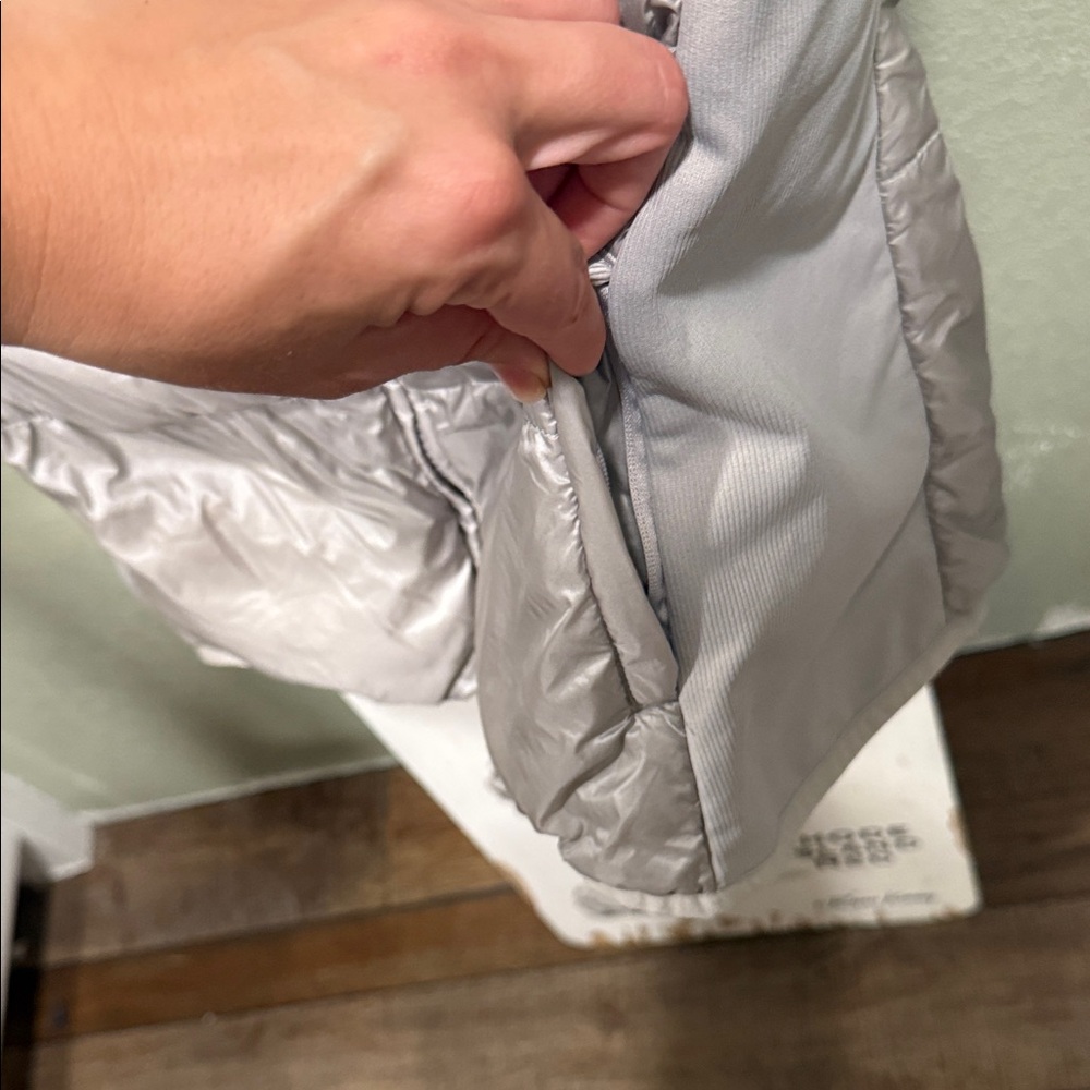 Fabletics Metallic Silver Puffer Jacket - image 5